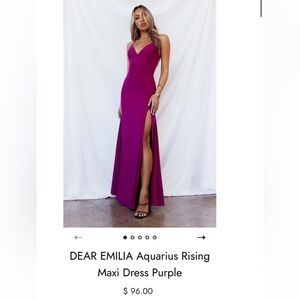Hello Molly XS Purple Maxi Dress